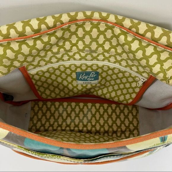 Vintage Fossil Key Per Whimsical waxed messenger bag - Picture 4 of 10